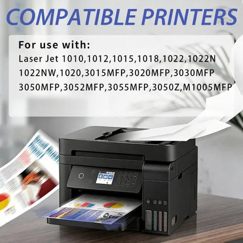 Vista 3 de Cartucho de tóner compatible de repuesto para HP 12A Q2612A 2612A Q2612 para Laser Jet Pro 1020 1012 1022 1010 1018 1022n 3015 3050 3052 3055 3030