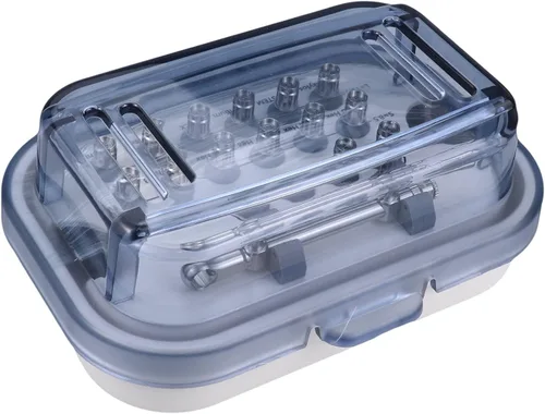 Vista 3 de NSKI Kit de prótesis de llave dinamométrica de implante, herramientas de destornillador universal, trinquete 10-70NCM con kit de controladores