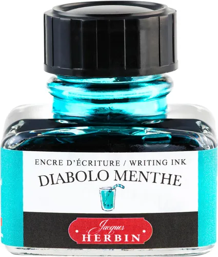 Vista 22 de Tinta para pluma estilográfica Herbin - Botella de 30 ml - Bleu Azur
