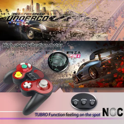 Vista 4 de A-KSXJ Latest Upgraded GameCube Controller Classical Gamepad for Nintendo Switch GameCubeWii UWii with HD Vibration TURBO Function 18m Cable and