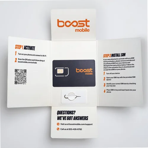 Vista 8 de Boost Mobile Kit SIM Plan Forever Unlimited de $25/mes con pago automático Llamadas, mensajes de texto y datos ilimitados Primer mes incluido