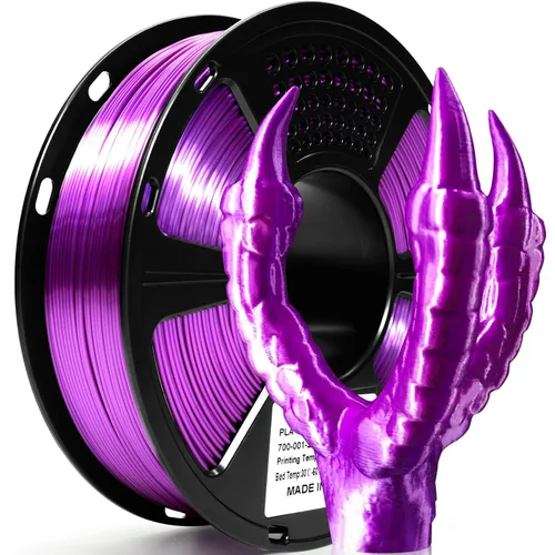 Vista 43 de GEEETECH Filamento PLA de seda plateado de 0.069 libras, filamento de seda brillante para impresora 3D, carrete de 2.2 libras, precisión dimensional