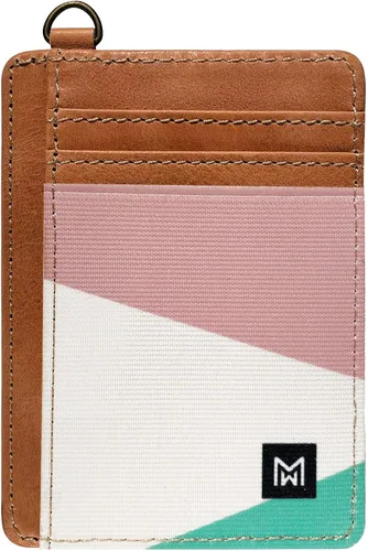 Vista 14 de Cartera Porta Tarjetas para Mujeres, Cartera delgada minimalista con bloqueo RFID, carteras de cuero, cartera elástica de bolsillo frontal