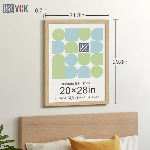 Vista 260 de VCK Marcos para póster de madera maciza de 22.375 x 34 pulgadas, marco de fotos A1 negro con montaje en pared, paquete de 3