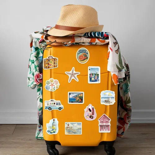 Vista 4 de 100 calcomanías estéticas para viajes de vacaciones de verano en la playa