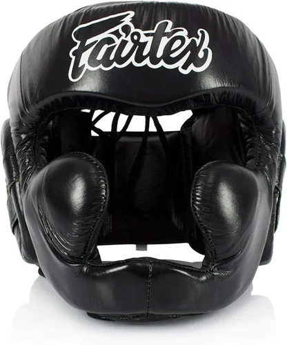 Vista 8 de Fairtex Muay Thai & Boxing Headgear Protector de cabeza protector con correas ajustables, acolchado multicapa, visión mejorada y cobertura