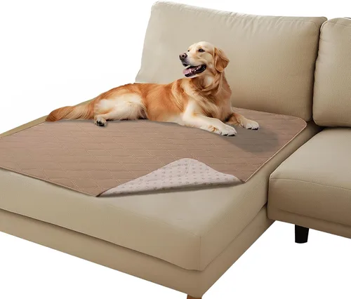 Vista 16 de Luciphia Funda de sofá 100% impermeable para perros, antideslizante, protector de sofá para mascotas, tapete para sofá, cachorro y gatos, con parte
