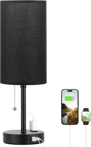 Vista 10 de Lámpara de mesita de noche pequeña para dormitorio, lámpara de escritorio Rosa-Plateado