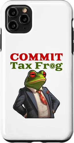 Vista 13 de Funda para iPhone 16 Commit Tax Frog Funny Fraud Meme Case