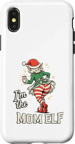 Vista 5 de I'm The Mom Elf Funny Matching Family Christmas Group Case for iPhone 16