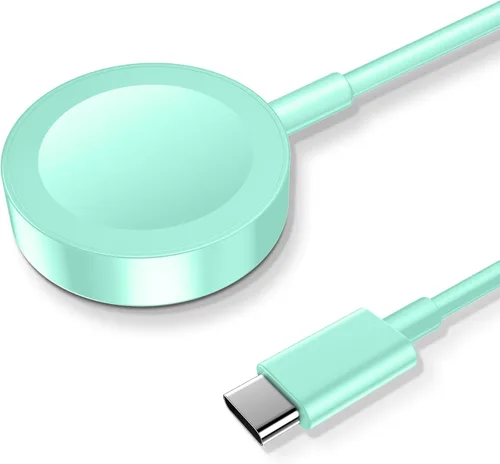 Vista 9 de Cable de carga magnético para cargador de Apple Watch, puerto USB C, cable de carga inalámbrico compatible con iWatch Series Negro