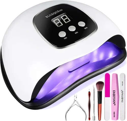 Vista 8 de BIGBEAR - Luz UV para uñas, lámpara de uñas UV LED de 48 W para esmalte de gel, secador de uñas rápido con sensor automático, 3 ajustes