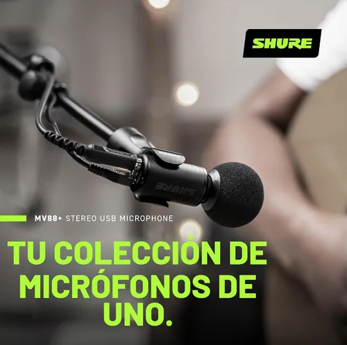 Vista 4 de Micrófono Shure MV88+ USB estéreo - Micrófono de condensador para transmisión y grabación de voces e instrumentos, compatible con Mac y Windows
