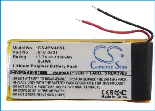 Vista 4 de Batería de 110 mAh / 0.41 Wh para iPod Nano 6ª, iPod Nano 6ª generación PN: 616-0531