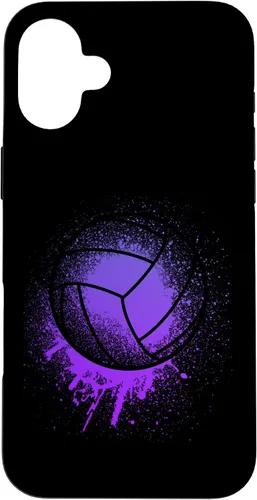 Vista 21 de iPhone 15 Jugador de Voleibol Deporte Niñas Mujeres Bday Purple Beach Team Case