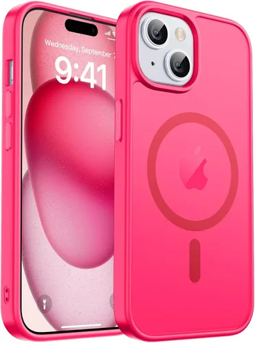 Vista 132 de zapica Funda magnética para iPhone Air, con protector de pantalla de vidrio templado, compatible con MagSafe, translúcida mate, a prueba de golpes