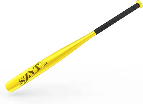 Vista 2 de Bate de béisbol de 32 pulgadas, bate de sóftbol, bate de T-Ball, defensa del hogar, aleación de aluminio, ligero, alto brillo Amarillo limón