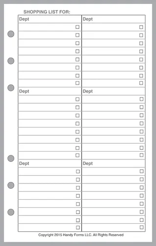 Vista 3 de Reposición de papel con cuadrícula de puntos de tamaño compacto (0,10"), dimensionado y perforado para cuadernos Franklin Covey Compact y otros