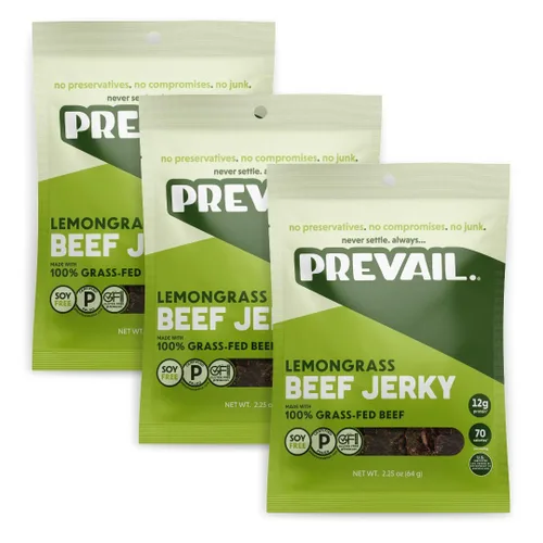 Vista 14 de Charqui de pavo de pastoreo, de PREVAIL - ¡Bajo en sodio y sin gluten! Paquete de (3) bolsas Nuestro charqui gourmet está certificado paleo