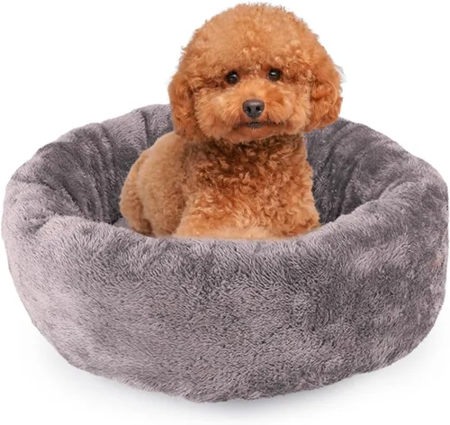 Vista 8 de PETCUTE Cama redonda para gatos, cama para mascotas, cama para mascotas, lavable a máquina