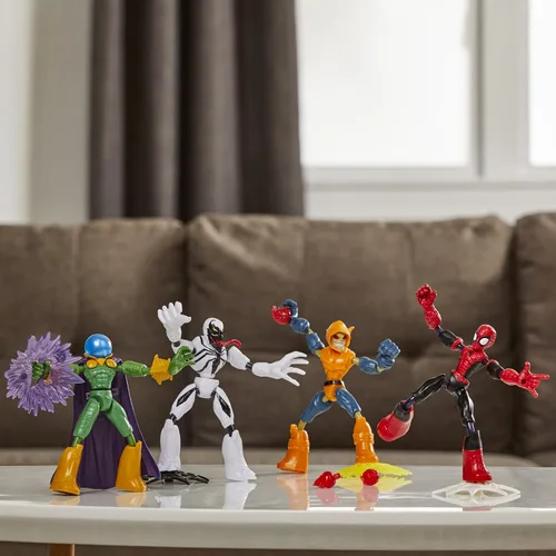 Vista 8 de Spider-Man Marvel Bend and Flex - Figura de acción de juguete antiveneno contra misterio y Hobgoblin de Marvel, embalaje sin frustración