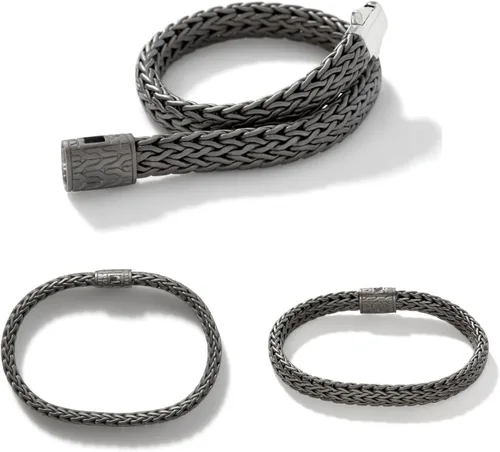 Vista 2 de Pulsera de cadena plana mediana para hombre