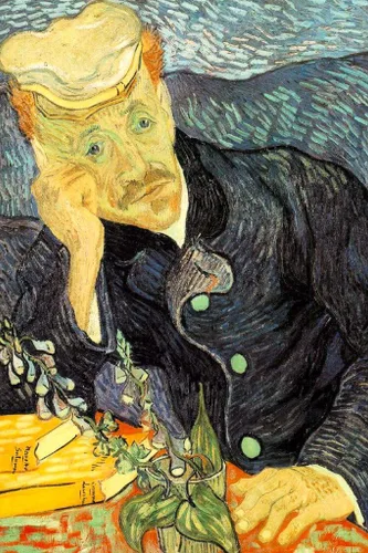 Vista 2 de Laminated Vincent Van Gogh Portrait of Dr. Gachet Van Gogh Wall Art Impressionist Portrait Painting Style Fine Art Home Decor Realism Romantic
