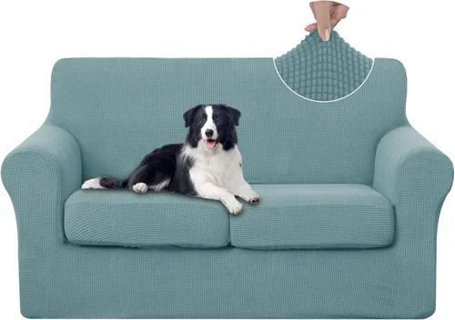 Vista 54 de U-NICE HOME Funda elástica para sofá de 3 piezas, funda de sofá lavable con cojín de asiento individual para sofá de 2 cojines, apta para mascotas