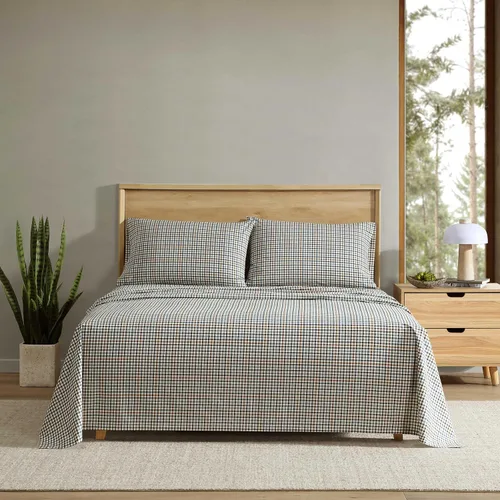 Vista 28 de Eddie Bauer - Juego de sábanas individuales, sábanas de percal de algodón, frescas y frescas, ideales para dormitorio