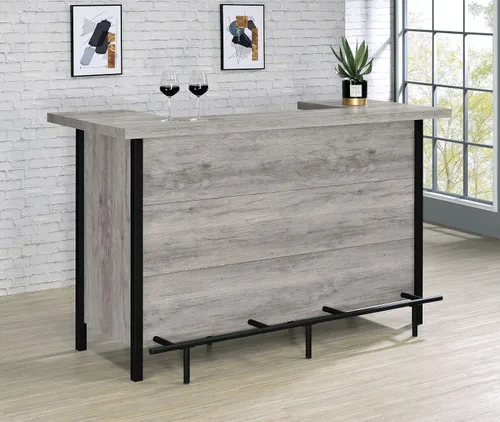 Vista 2 de Coaster Furniture Bar Unit Gris Driftwood Negro 182105