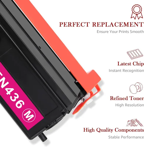 Vista 2 de Toner Kingdom TN436 Cartucho de tóner compatible con Brother TN436 TN433 de alto rendimiento TN-436 433 TN431 431 para Brother HL-L8360CDW