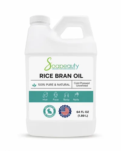 Vista 12 de Soapeauty Aceite de salvado de arroz prensado en frío 100% puro y natural disponible a granel Portador para aceites esenciales, cara, cabello