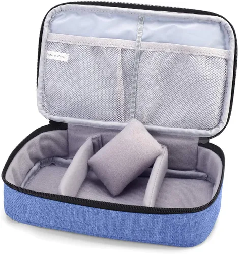 Vista 5 de Luxja Organizador de accesorios de costura, organizador de suministros de costura de doble capa para agujas, tijeras, cinta métrica, hilo y otras