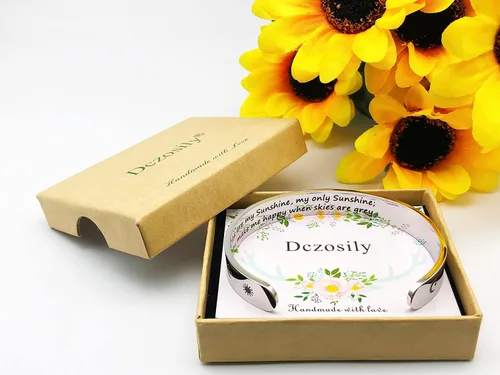 Vista 97 de Pulseras inspiradoras para mujer, joyería de acero inoxidable, con refranes, pulsera motivacional con mensaje oculto, pulseras grabadas para mejor