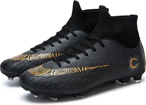 Vista 2 de Zapatos de fútbol para hombre, tacos de fútbol altos, con cordones, antideslizantes, pinchos AGFG, deportivos, fútbol sala, rugby, béisbol
