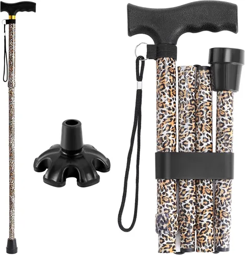 Vista 14 de Walking Cane PANZHENG Cane for Man/Woman Mobility & Daily Living Aids 5-Level Height Adjustable Walking Stick Comfortable Plastic T-Handle