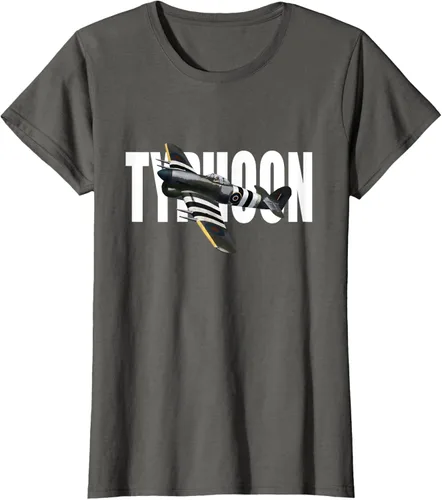 Vista 58 de RAF Hawker Typhoon WW2 Fighter Aircraft T-Shirt