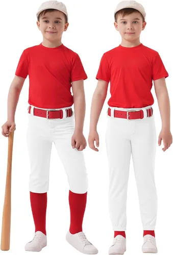 Vista 2 de QBK 2T-17Y - Pantalones de béisbol para niños pequeños, pantalones de sóftbol para jóvenes, pantalones de béisbol para niños y niñas