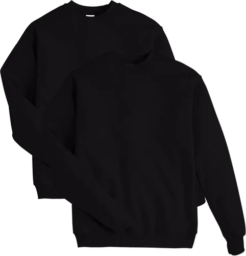 Vista 9 de Hanes Men's Sweatshirt, EcoSmart Fleece Crewneck Sweatshirt, Big & Tall Available, 1 or 2-Pack Marrón (Army Brown)
