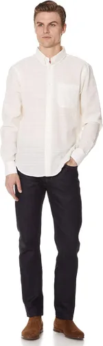 Vista 4 de Naked & Famous Denim Jeans de corte cónico para hombre con diseño de orillo elástico en sombrilla