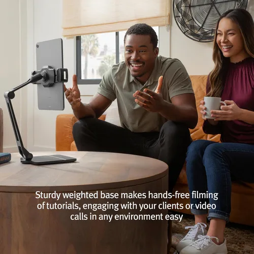 Vista 6 de Twelve South HoverBar Duo Soporte para iPad (2.ª generación) - Soporte ajustable para tablet de escritorio con base pesada y fijación de abrazadera