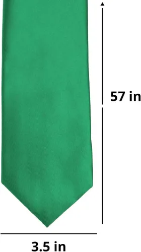 Vista 348 de tiemart Corbata de color sólido para hombre Longitud estándar