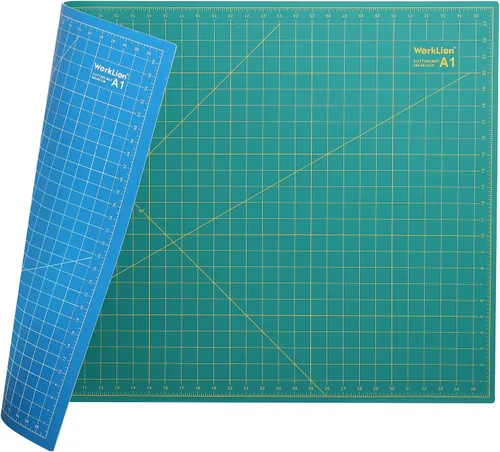 Vista 14 de WorkLion Alfombrilla de corte autorreparable: alfombrilla de corte artesanal de doble cara de 12 x 18 pulgadas para costura, tela, acolchado. Tabla