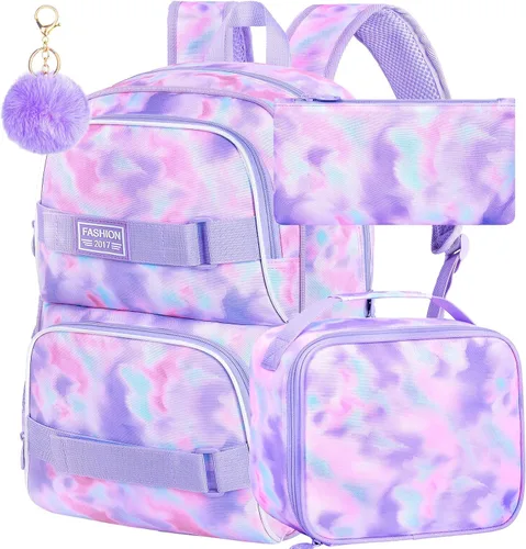 Vista 16 de Mochila de 17 pulgadas para niños y hombres, juego de 3 mochilas para portátiles universitarios para adolescentes y estudiantes, resistente al agua