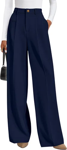 Vista 22 de PRETTYGARDEN Pantalones de vestir de trabajo de pierna ancha a medida para Negro