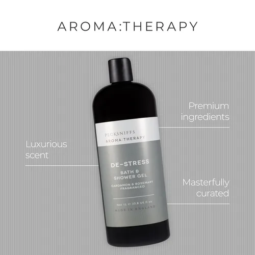 Vista 2 de Pecksniff's Aroma:Gel de ducha terapéutico para desestresar – Lujoso limpiador hidratante de baño y cuerpo, botella de 33.8 fl oz/33.8 fl oz