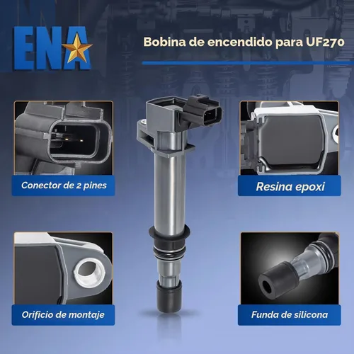 Vista 2 de ENA Juego de 8 bobinas de encendido para UF270 compatibles con Dodge Ram 1500 4.7 Jeep Mitsubishi Dakota Durango Commander Grand Cherokee Raider