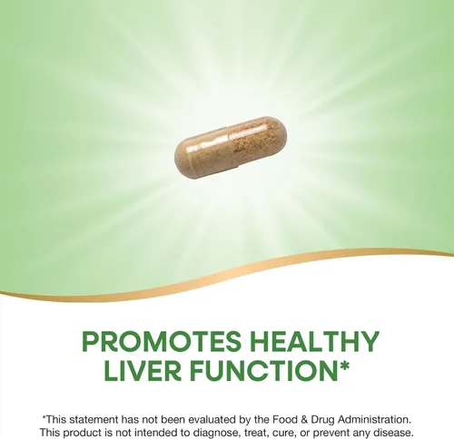 Vista 6 de Nature's Way Super Milk Thistle, promueve la función hepática saludable*, mezcla de 4 hierbas, vegano, 120 cápsulas