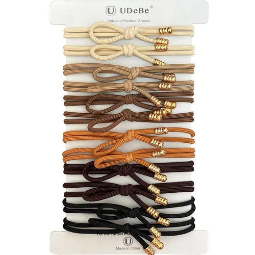 Vista 6 de Paquete de 20 pulseras elásticas con nudo antideslizantes para el cabello