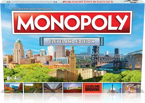 Vista 7 de Monopoly Juego de mesa Cleveland Monopoly Edition: 2-6 jugadores, juegos de mesa familiares para niños y adultos, juegos de mesa para niños de 8